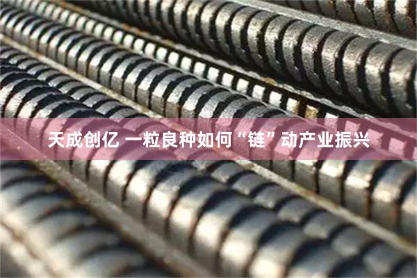 天成创亿 一粒良种如何“链”动产业振兴