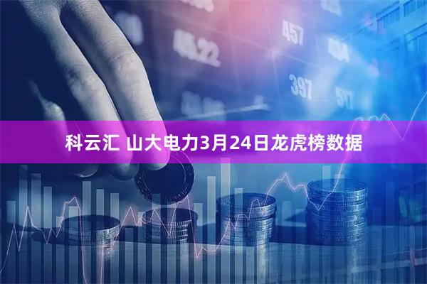 科云汇 山大电力3月24日龙虎榜数据