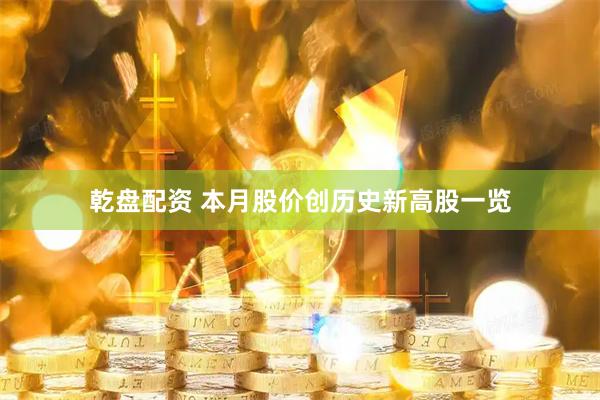 乾盘配资 本月股价创历史新高股一览