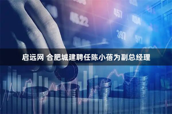 启远网 合肥城建聘任陈小蓓为副总经理