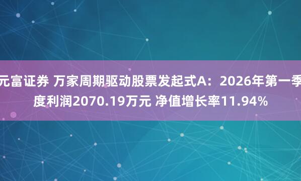 元富证券 万家周期驱动股票发起式A：2026年第一季度利润2070.19万元 净值增长率11.94%